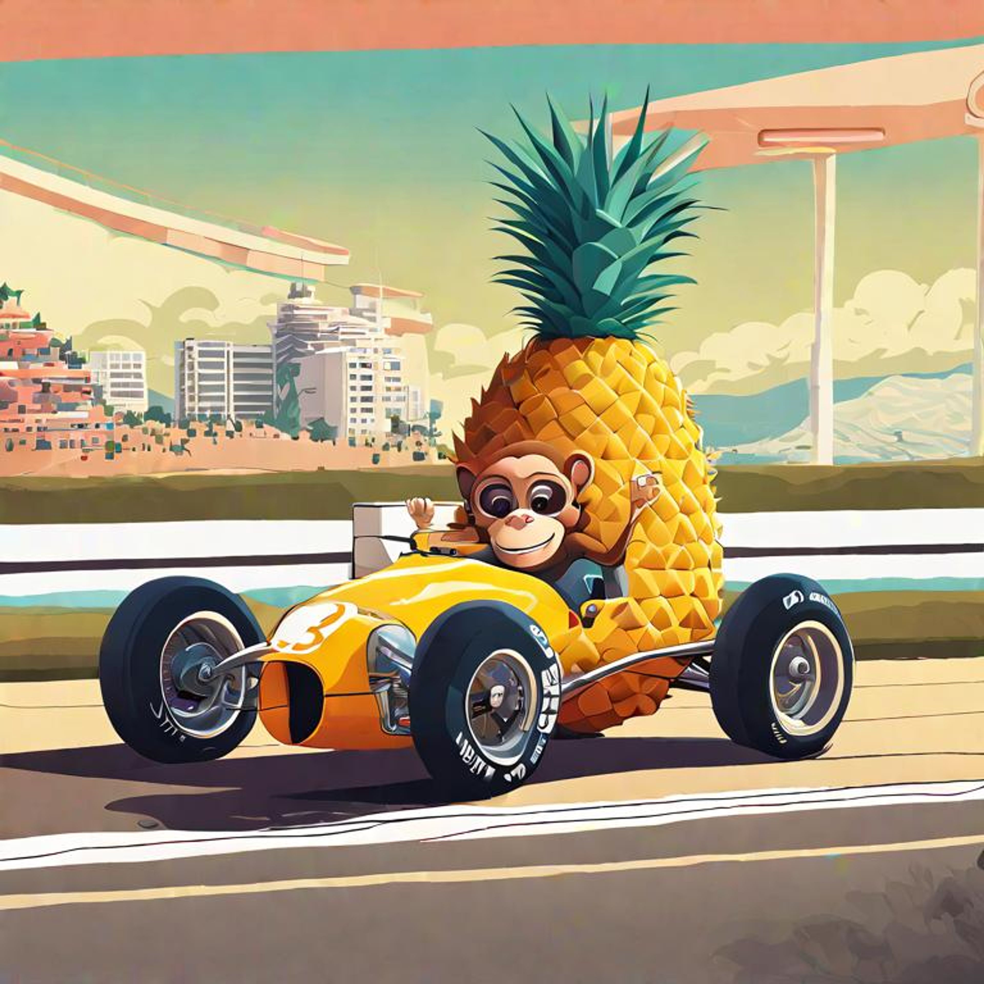 Cover image for Monkey wins in the car-napple